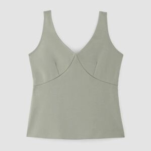 NWT Everlane Women's The Dream V-Neck Sleeveless Top In Sage Green Size XS